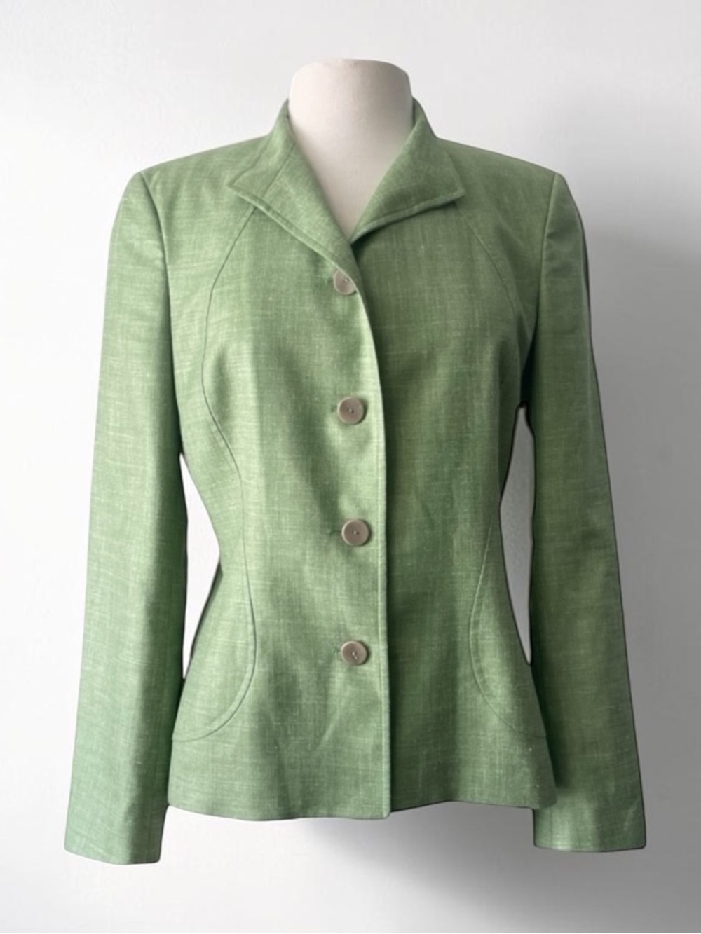 ZANELLA PLATINUM LORO PIANA FABRIC JACKET Size 8